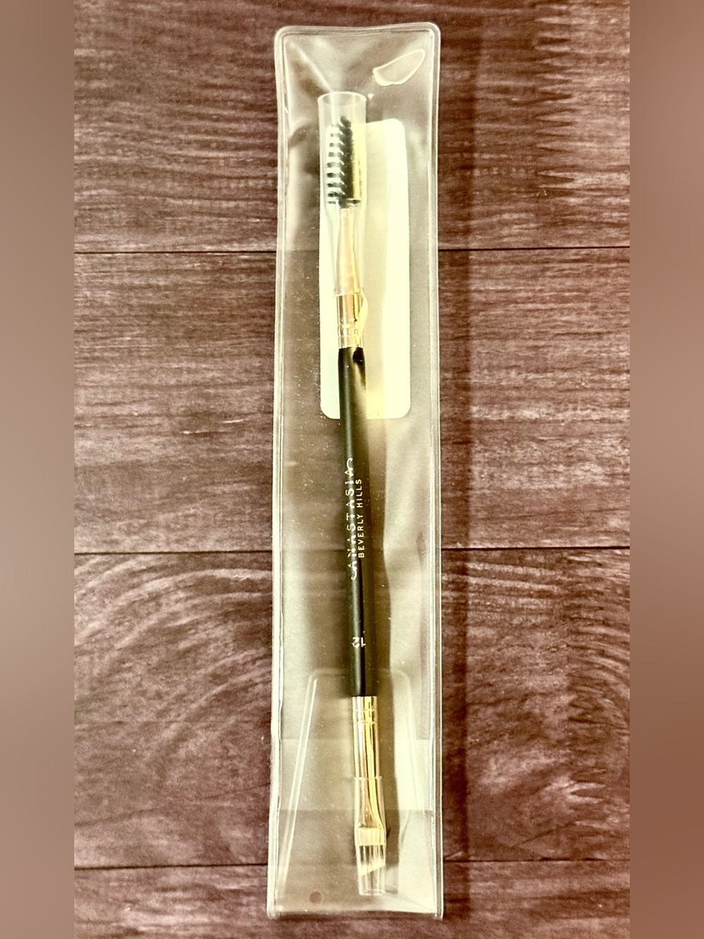 ANASTASIA BEVERLY HILLS || Dual-Ended Firm Angled Eyebrow Brush #12 ✨NWT✨ - Picture 2 of 4